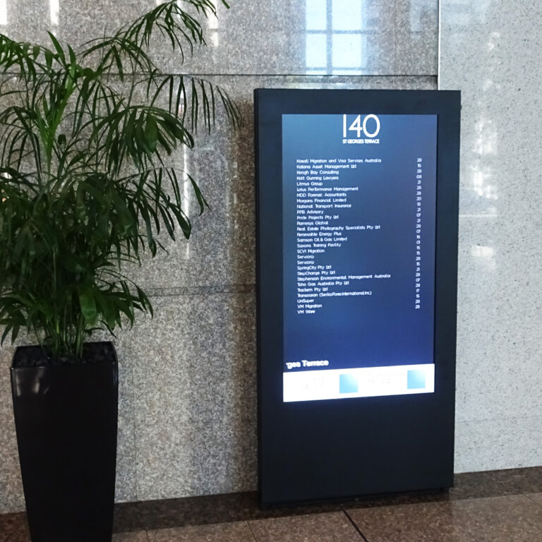 JDS Directory Board 140 St Georges Terrace Floor Mount