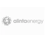 Alinta Energy logo with a circular gear-like icon to the left.
