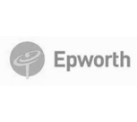 Epworth logo: circular grey emblem with a stylized stethoscope beside the word Epworth
