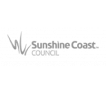 Logo featuring a dark abstract mark on the left and a dark wordmark on the right.