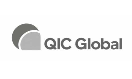QIC Global logo: a grey circular arc emblem to the left of the bold 'QIC Global' text.
