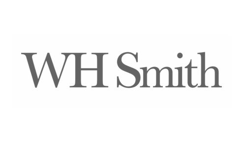 WH Smith logo in grey serif font on a white background
